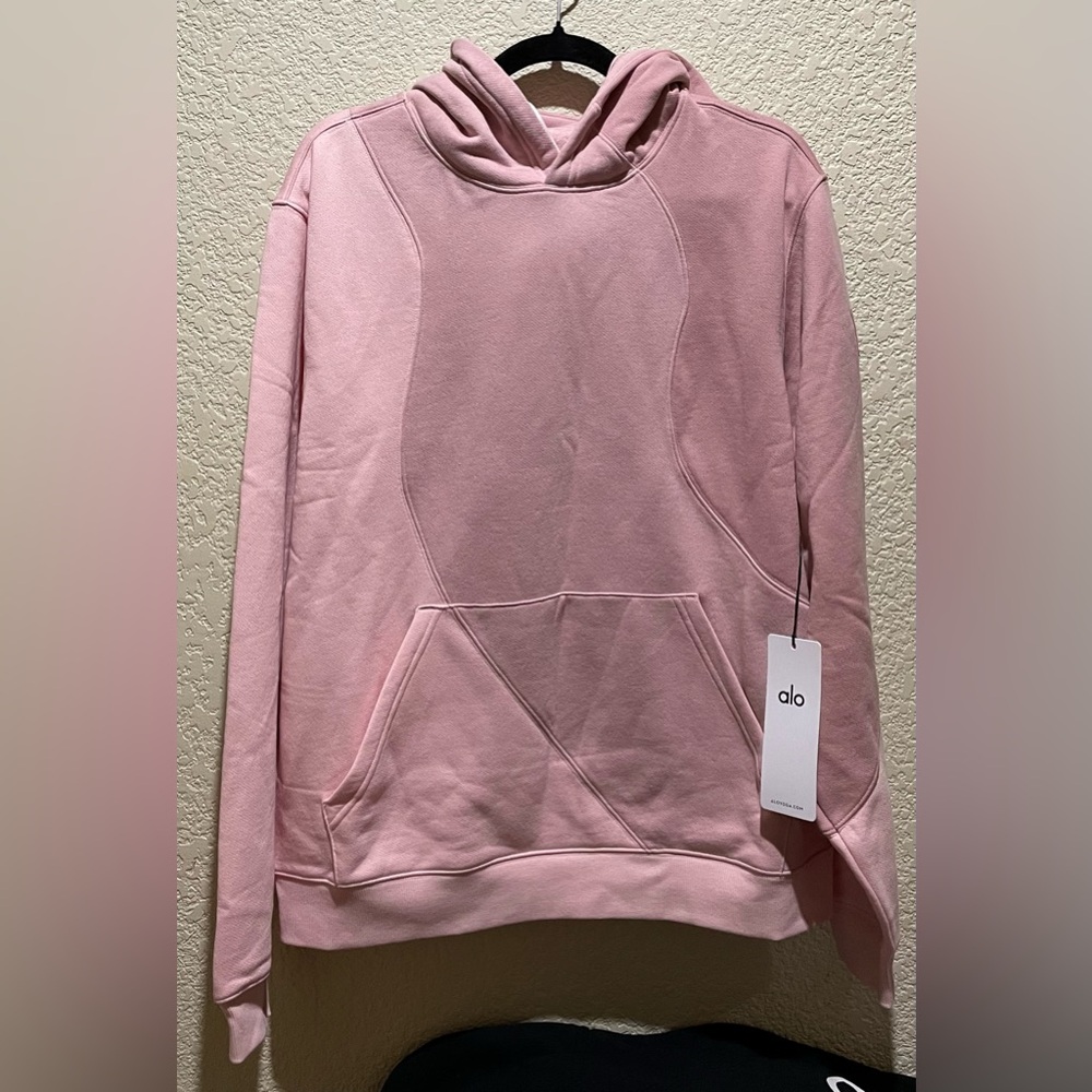 ALO Yoga NWT Make Waves Hoodie Sweatshirt Sunset Pink Tonal Size S Oversized - Picture 8 of 11